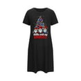thumbnail image 1 of Tnhcen Inclusive Plus Size Christmas Sleep Dress Cute Holiday Print Short Sleeve Round Neck Short Length Stretchy Polyester Spandex S-2XL for Every Body, 1 of 5