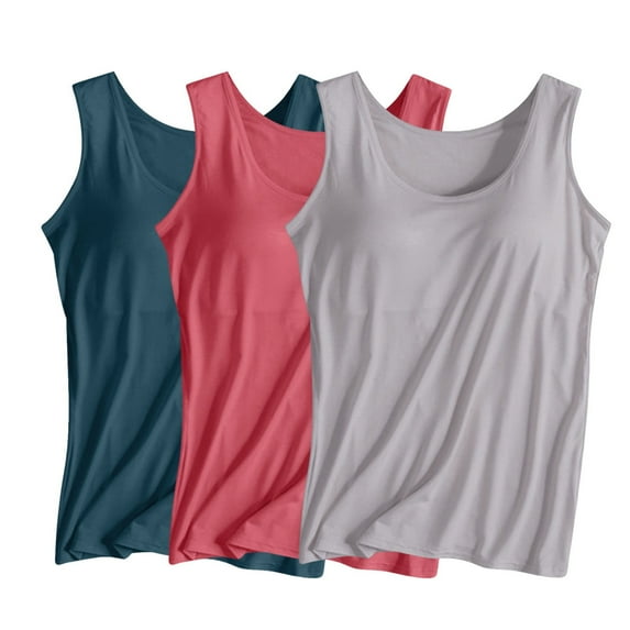 Tnhcen Ladies Camisoles for Women Sleeveless No Steel Rings Bottom Underwear Yoga Sports Tank Tops for Women Nightwear Plus Womens Tank Tops Loose Fit