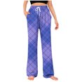 thumbnail image 1 of Tnhcen Men Women Unisex Casual Lounge Pants Side Pocket Print Drawstring Waist Sleepwear Pants Plus Size Soft Stretchy 95% Polyester 5% Spandex Fabric Comfortable Fit, 1 of 5