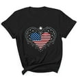 thumbnail image 1 of Tnhcen Men's 4th of July USA Flag Graphic Tee Summer Patriotic Novelty V-Neck Cotton Shirt S-3XL, 1 of 5