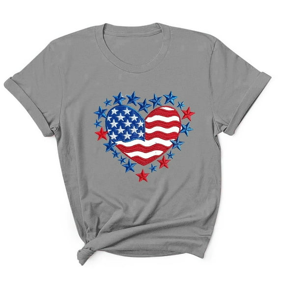 Tnhcen Men's 4th of July USA Flag Shirt Sleeve 1776 USA Graphic Dry Fit Cotton Comfortable T-Shirts Shirts S-3XL