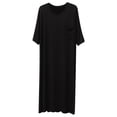 thumbnail image 1 of Tnhcen Men's Long Sleeve Sleep Robe Long Length Over Knee Plus Size Soft Comfortable Good Drape Solid Color Sleepwear Pajama Robe L-3XL, 1 of 9