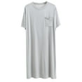 thumbnail image 1 of Tnhcen Men's Long Sleeve Sleep Robe Long Length Over Knee Plus Size Soft Comfortable Good Drape Solid Color Sleepwear Pajama Robe L-3XL, 1 of 9