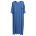 thumbnail image 1 of Tnhcen Men's Long Sleeve Sleep Robe Long Length Over Knee Plus Size Soft Comfortable Good Drape Solid Color Sleepwear Pajama Robe L-3XL, 1 of 9