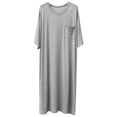 thumbnail image 1 of Tnhcen Men's Long Sleeve Sleep Robe Long Length Over Knee Plus Size Soft Comfortable Good Drape Solid Color Sleepwear Pajama Robe L-3XL, 1 of 9