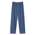 thumbnail image 1 of Tnhcen Men's Pajama Pants Fashion Casual Straight Leg Home Wear Plaid Pants Loose Fit Everyday Use Soft Nylon Spandex Blend Plus Size L 3XL 4XL, 1 of 2