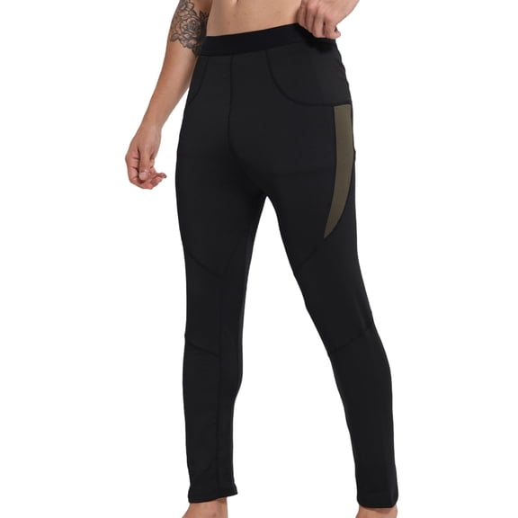 Tnhcen Men's Plus Size Thermal Pajama Pants, Fleece Lined Color Block, High Stretch Straight Leg, Warm Casual Sleepwear Bottoms S - 4XL