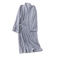 thumbnail image 1 of Tnhcen Men's Plush Fleece Bathrobe, Men's Warm Sleepwear Robe, Bathrobe for Men M - XL, Plus Size Bathrobe with Pocket Soft Cozy Robe for Men Men's Loungewear Robe, 1 of 2
