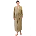 thumbnail image 1 of Tnhcen Men's Polyester Waffle Knit Quick Dry Absorbent Long Sleeve Bathrobe Sleepwear Robe for Men M - 2XL, Lightweight Spa Bath Towel Robe for Bathroom Home Use, 1 of 4
