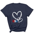 thumbnail image 1 of Tnhcen Men's Regular Fit Patriot Summer Shirts USA Flag Heart Print 4th of July Graphic Festival T-Shirt ​ S-3XL, 1 of 5