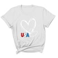 thumbnail image 1 of Tnhcen Men's Regular Fit Patriot Summer Shirts USA Flag Heart Print 4th of July Graphic Festival T-Shirt ​ S-3XL, 1 of 5