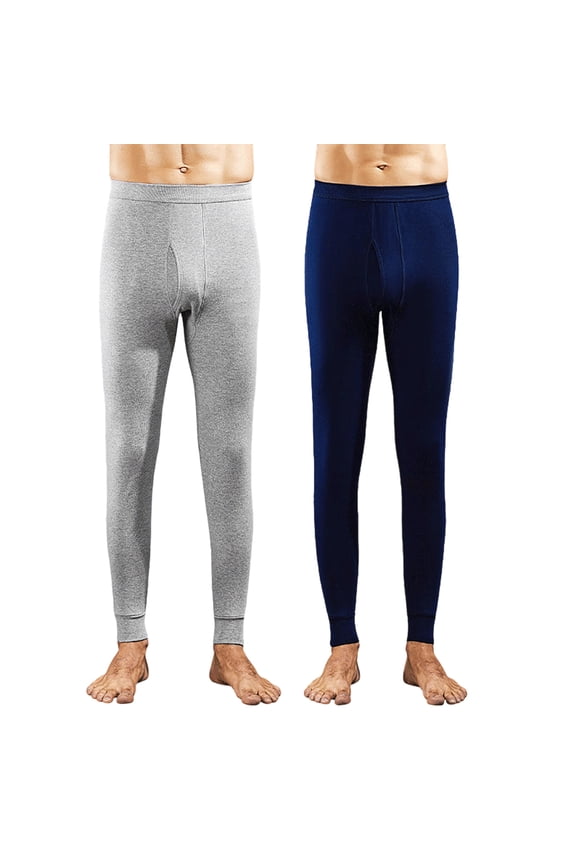 Men's Thermal Underwear 2-Pack Base Layer Leggings Pajama Pants Sleepwear Soft Warm Winter Spring Fall Wear Stretchy Comfort Fit Plus Size M-4XL