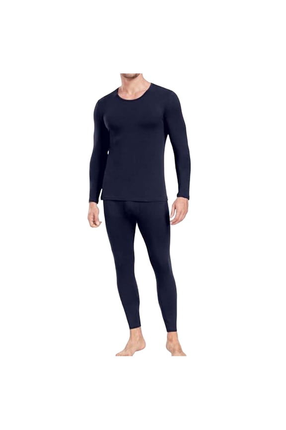 Men's Thermal Underwear Set Long Sleeve Base Layer Cozy Sleepwear 2 Piece Nylon Spandex Stretchy Fit Winter Warmth 2 Piece Nylon Spandex Stretchy Fit Winter Warmth S-2XL