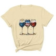 thumbnail image 1 of Tnhcen Patriotic T-Shirts for Men Red White and Blue 4th of July Shirt USA Flag Wine Glass Graphic Tee Tops S-3XL, 1 of 5