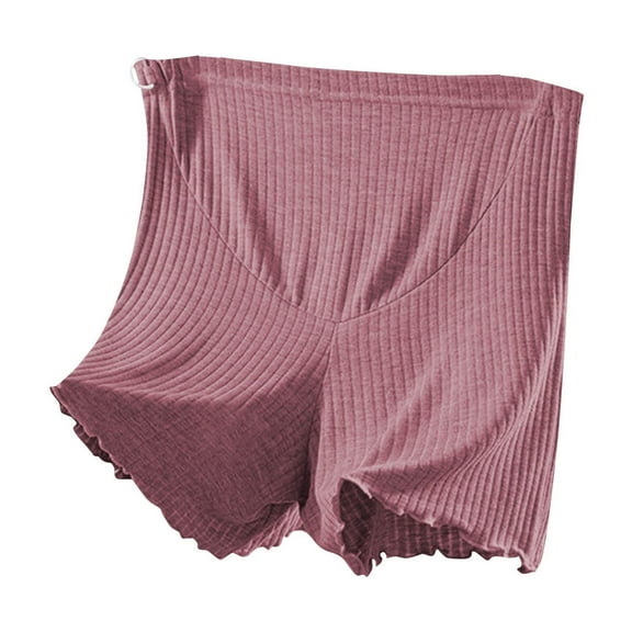 Tnhcen Plus Size Women's Solid Color Sleep Shorts Soft Bamboo Viscose Adjustable Drawstring Loose Fit Pajama Shorts for Maternity Lounge M-3XL