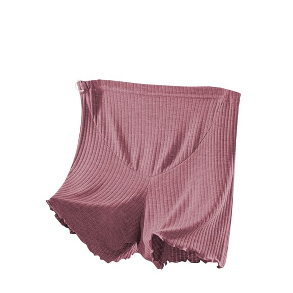 Tnhcen Plus Size Women's Solid Color Sleep Shorts Soft Bamboo Viscose Adjustable Drawstring Loose Fit Pajama Shorts for Maternity Lounge M-3XL