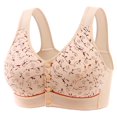 thumbnail image 1 of Tnhcen Racerback Bras for Women Women's Printed Non-Steel Ring Gathering Comfortable Breathable Underwear Daily Bra Daily Bra Underwired Women's Underwear Honeymoon Underwear for Women, Khaki, 36, 1 of 7