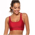 thumbnail image 1 of Tnhcen Racerback Sports Bras for Women Elasticity Breathable Sports Bra Beautiful Back Fitness Yoga Vest Supportive Bralette Cute Lingerie Shapewear Underwear, Red, XL, 1 of 9