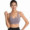 thumbnail image 1 of Tnhcen Running Sports Bra Woman Bras with String Quick Dry Shockproof Running Fitness Large Size Underwear Bralettes for Women with Support Camisole Tops for Women Underwear, Gray, L, 1 of 9