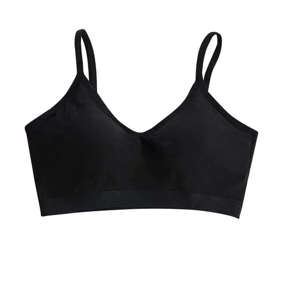 Tnhcen Running Sports Bras for Women's Cotton Camisole with Chest Pad Integrated Sports Bra Sports Bra with Underwire Racerback Shapewear Underwear Womens Underwear, Black, XL
