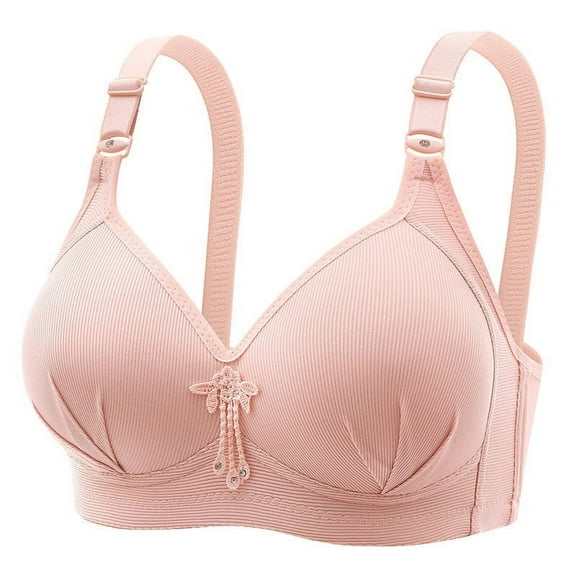 Tnhcen Seamless Wireless Bra Women's Plus-Size Thin Comfortable Breathable Cotton Bra Cover Underwire Sports Bra Underwear Women Underwear , 2XL