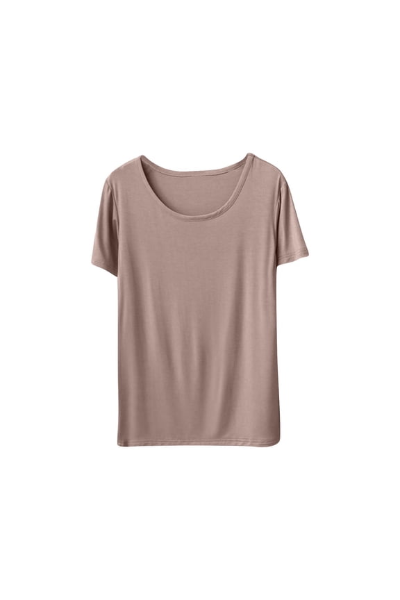 Silky Modal Blend Short Sleeve Sleepshirt & Loungewear Top - Sizes M to 2XL Stretch Cotton-Poly Mix for Ultimate Comfort