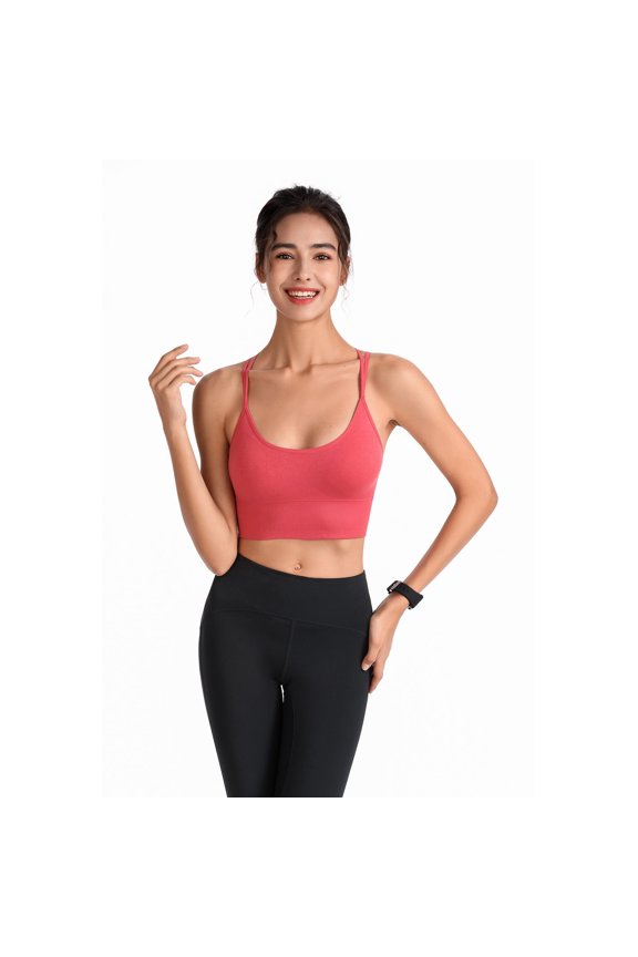 Tnhcen Sports Bras for Women Woman Bras with String Quick Dry Shockproof Running Fitness Large Size Underwear Sports Bra with Underwire Racerback Everyday Underwear Cute Lingerie, Red, S