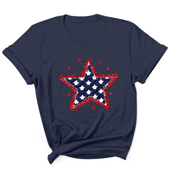 Tnhcen Summer Novelty Moisture Wicking Tops USA Flag Mens T Shirts Short Sleeve Crew Neck Tee S-3XL