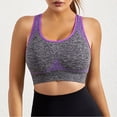 thumbnail image 1 of Tnhcen Sports Bra Women's Sports Bra Fitness Running Shockproof Yoga Tank Top No Steel Ring Comfort Sports Bra Underwire Bra Cute Underwear for Women Underwear for Women, Purple, L, 1 of 8