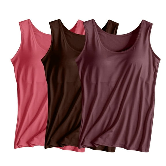 Tnhcen Underwear No Steel Rings Bottom Yoga Sports Camisole with Built In Bra Sleeveless Tops for Women Sleepwear for Women Nightwear All for Women Tank Tops for Women