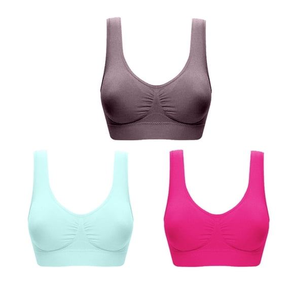 Tnhcen Underwire Sports Bra Women Plus Size Bras Padded Seamless Sleepwear Yoga Bra Wireless Underwear Underwire Tankini Top Underwear Womens Underwear , 3XL