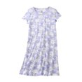 thumbnail image 1 of Tnhcen Vintage Floral Knitted Cotton Sleepwear Dress for Women | Round Neck Short Sleeve Loungewear | Soft Cozy Homewear with Timeless Print S-XL, 1 of 9