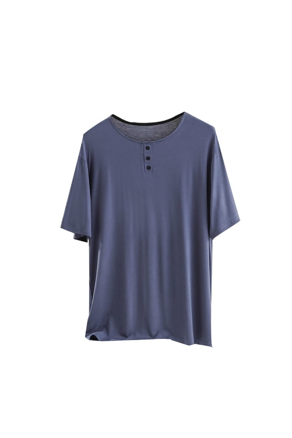 Women Blouse Plain Casual Fashion Round-Neck Regular Short Sleevesleepwear Tops Camisoles for Women for Under Clothes Long Vest for Women Dark Gray