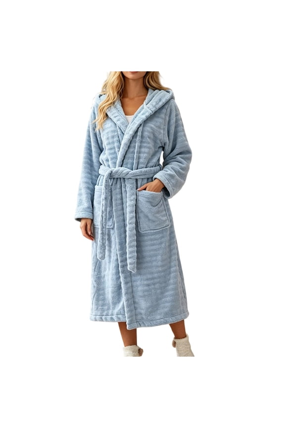 Women Robe Lace Trim Plush Bathrobe Faux Fur Evening Gown Long Sleeve Shawl Collar Kimono Robe Sexy Lounge Wear Bridesmaid Wedding Party Dressing Gown with Pocket Free Size