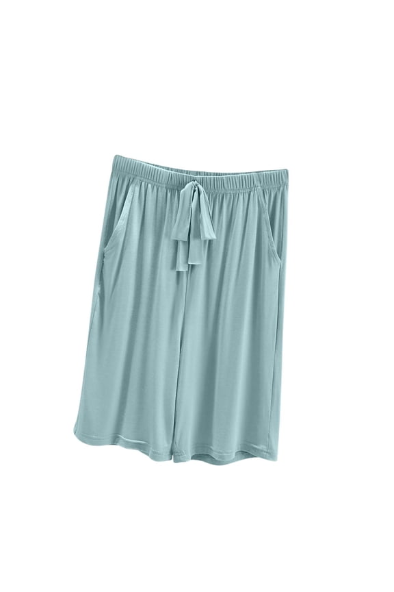 Women's 20% Modal 40% Cotton 40% Polyester Pajama Shorts Elastic Waist Loose Casual Sleepwear Home Lounge Pants M-2XL Plus Size Soft Breathable Bottoms