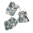 thumbnail image 1 of Tnhcen Women's 3 Piece Summer Lace Pajama Set Silky Satin Camisole+Shorts+Long Pants Sleepwear Set Soft Lounge Homewear S-XL, 1 of 6