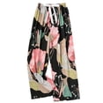 thumbnail image 1 of Tnhcen Women's 9 Inch Printed Casual Lounge Pants Elastic Waist Wide Leg Free Size Soft Breathable Stretchy Nylon Spandex Blend Sleepwear Loungewear Trousers for Women Home Pants, 1 of 3