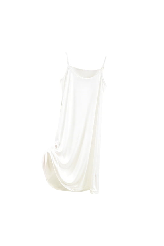 Women's Basic Modal Sleep Dress - Sleeveless Loose Fit Pajama Gown with Short Hem Nightwear for Home M-XL Sizes Soft Cotton Blend Loungewear