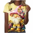 thumbnail image 1 of Tnhcen Women's Bee Lover Graphic Tee, Cute Sunflower and Bee Print T-Shirt, Casual Loose Fit Short Sleeve Summer Top, Soft Stretch Plus Size S-5XL, 1 of 5