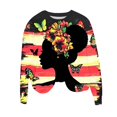 thumbnail image 1 of Tnhcen Women's Black History Month Crewneck Sweatshirt - Oversized Stretchy Long Sleeve Tops with Print Plus Size Casual Daily Wear (S-2XL), 1 of 4