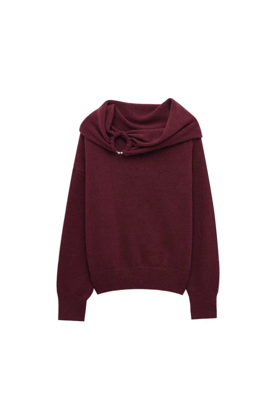 Women's Boatneck Sweater Nylon Spandex Knit Top Casual Long Sleeve Pullover Solid Color Comfort Wear Fall Warm Turtleneck S-L