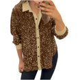 thumbnail image 1 of Tnhcen Women's Casual Button-Front Long Sleeve Sequin Fringe Blazer - Plus Size Party Wear Tops S-3XL, 1 of 6