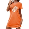 thumbnail image 1 of Tnhcen Women's Casual Summer Sleepwear – Round Neck Short Sleeve with Playful Print Soft 95% Polyester 5% Spandex S-2XL for Daily Lounging, 1 of 5