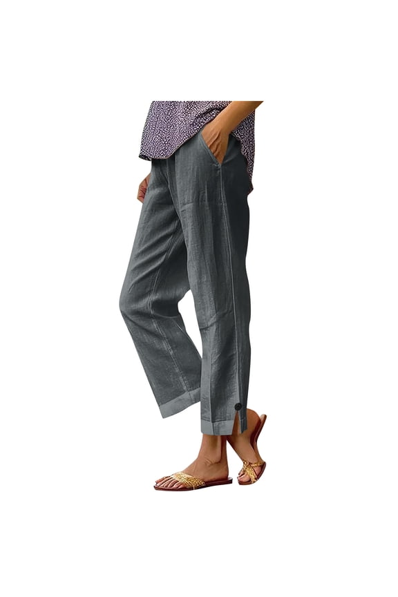 Women's Casual Wide Leg Pants · Elastic Waist Trousers Straight Leg Comfort Fit Pant · Spring Autumn Fashion S-2XL