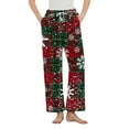 thumbnail image 1 of Tnhcen Women's Christmas Flannel Pajama Pants Soft Warm Sleepwear Elastic Waist Drawstring Pockets Casual Lounge Wear Christmas Print Winter Warmth for Women S-2XL, 1 of 6