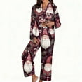 thumbnail image 1 of Tnhcen Women's Christmas Pajama Set Holiday Pajamas Christmas Pajama Set for Women Long Sleeve Pajama Set Loose Fit Sleepwear Button Up Top Winter Pajamas S-3XL, 1 of 5