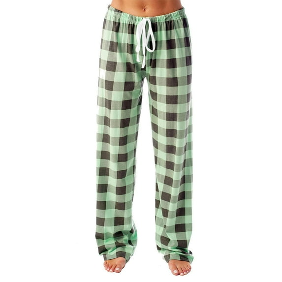 Tnhcen Women's Comfy Drawstring Pajama Pants - Plaid Check Loose Wide Leg Sleepwear Soft Lounge Pants for Women S-5XL Plus Size Casual Homewear Multiple Colors Available