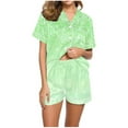 thumbnail image 1 of Tnhcen Women's Cooling Pajamas Set Short Sleeve Casual Sleepwear Button Down Pj Sets Shorts Soft Loungewear for Summer S-2XL, 1 of 5