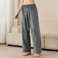 thumbnail image 1 of Tnhcen Women's Cozy Fleece Sleep Pants - Fall Winter Warmth Stretch Elastic Waist Plus Size Casual Home Lounge Pants for Her, 1 of 3