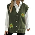 thumbnail image 1 of Tnhcen Women's Crochet Flower Cardigan Acrylic Knit Vest Boho Chic V-Neck Cover Up Free Size Summer To Fall Fashion Button Front Casual Duster, 1 of 6